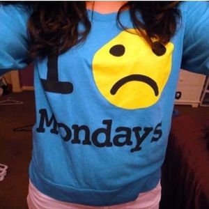 Forever 21 Turquoise Green I Hate Mondays Shirt